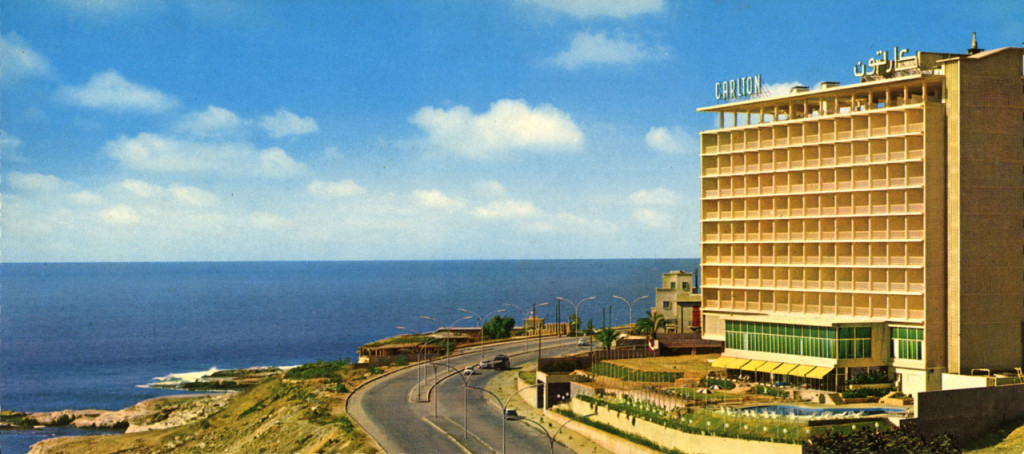 The Carlton Hotel in Beirut, built by Polish architect Karol Schayer in 1957.